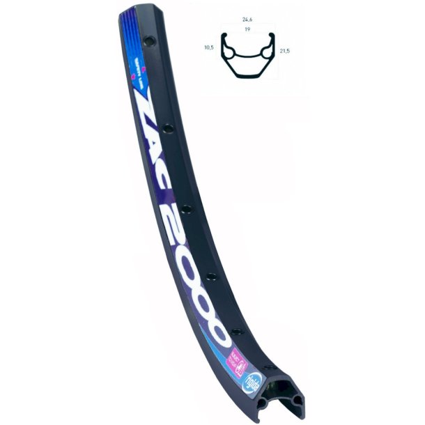 Ryde ZAC 2000 Disc flg 700c/28  36h sort