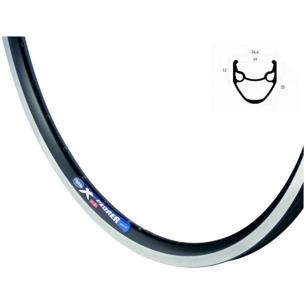 Ryde Forhjul 26  Rigida X-Plorer - QR sort