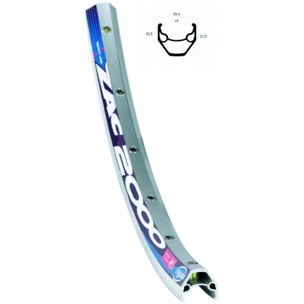 Ryde Forhjul 26  Rigida ZAC 2000 - mtrik slv