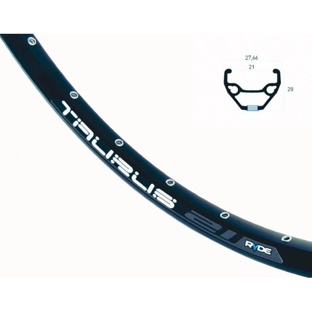 Ryde Forhjul 27,5  Rigida Taurus Disc 6hul - QR