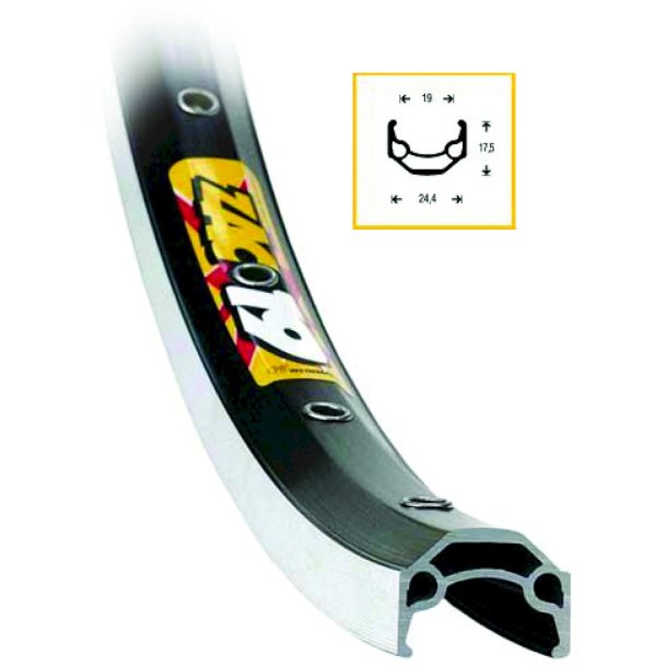 Ryde Forhjul 26  Rigida ZAC 19 - QR sort