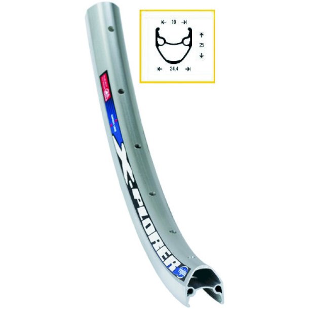 Ryde Forhjul 28  Rigida X-plorer dynamo/mtrik