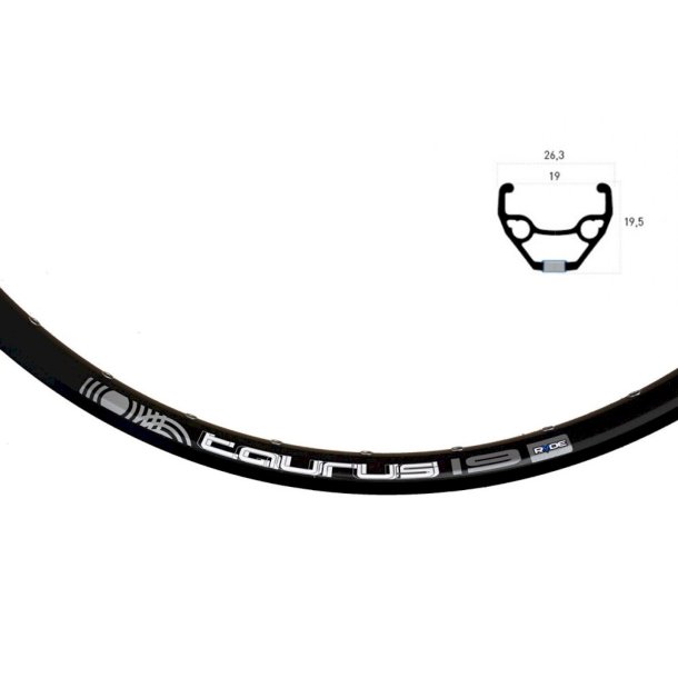 Ryde Forhjul 26  Rigida Taurus Disc 6hul - QR