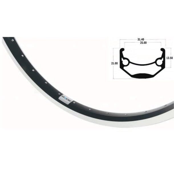 Ryde Forhjul  28" Rigida Andra 40 Disc  CL - 3W