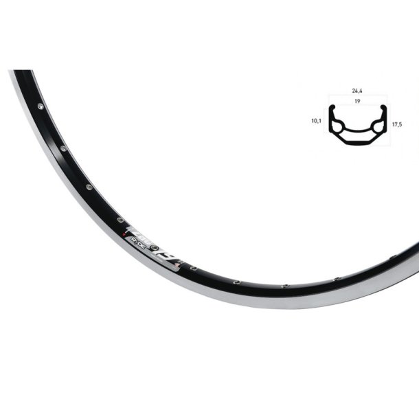 RYDE Forhjul  28" Rigida ZAC 19 med navdynamo