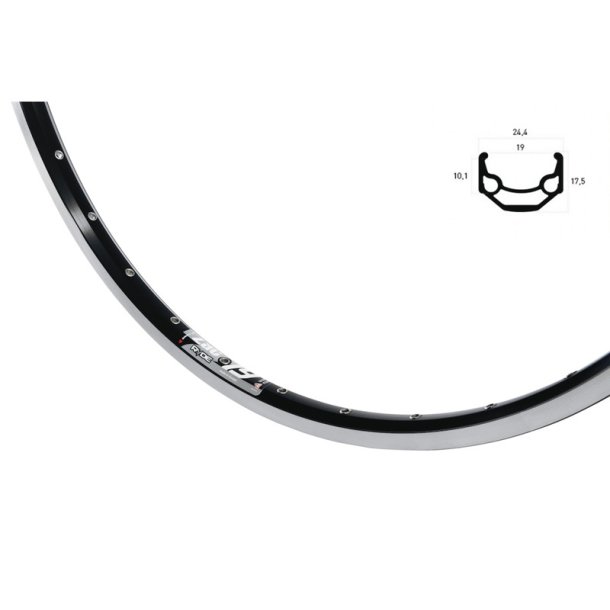 RYDE Forhjul  28" Rigida ZAC 19 med navdynamo