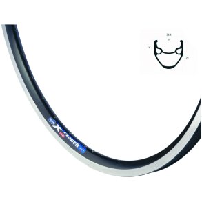 Ryde Forhjul 28  Rigida Xplorer - mtrik sort