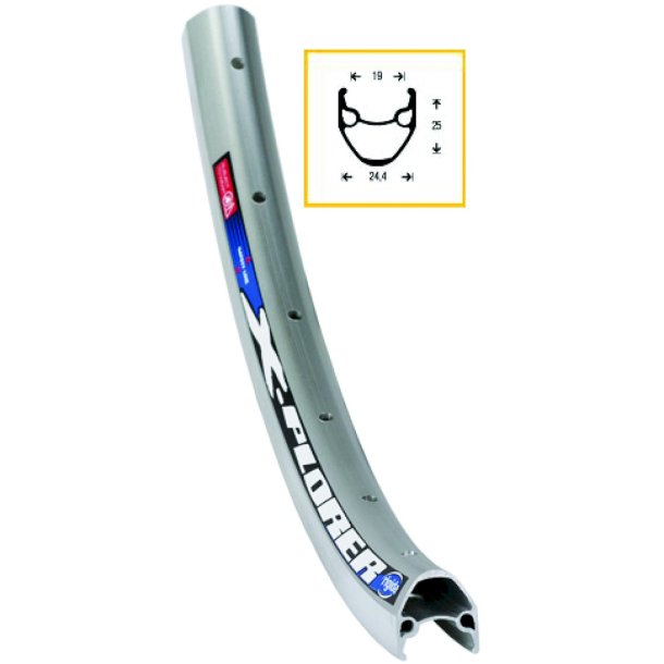 Ryde Forhjul 28  Rigida Xplorer - mtrik slv