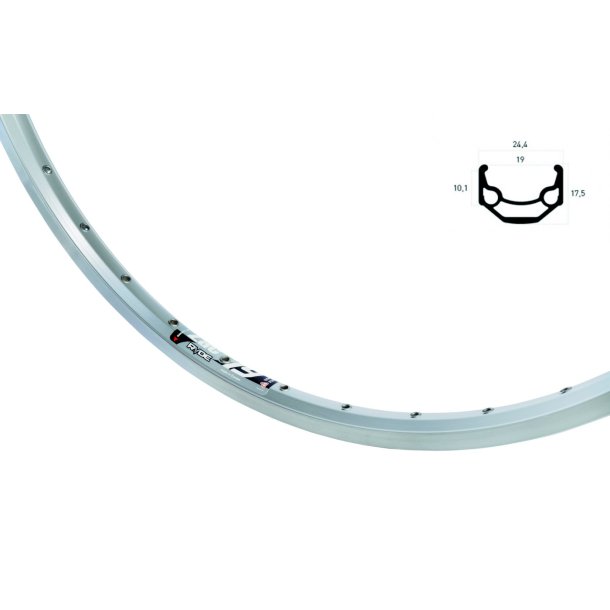 Forhjul 28 Rigida ZAC 19 dynamo/mtrik 3W slv