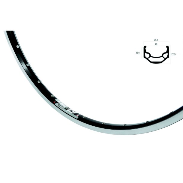 Forhjul 28 Rigida ZAC 19 dynamo/QR - 3W sort