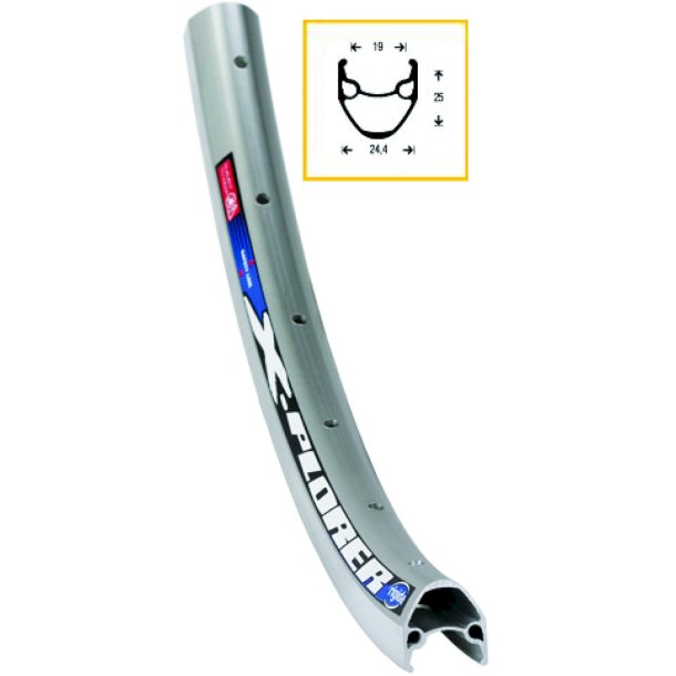 Ryde Baghjul 28  Rigida X-plorer 8/9g  QR slv