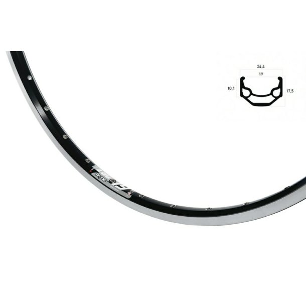 Ryde Baghjul 28"Rigida ZAC 19 Skruekrans 7/8g mtrik