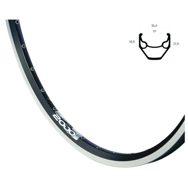 Ryde Baghjul 28"Rigida ZAC 2000 Shimano 7g fodbremse