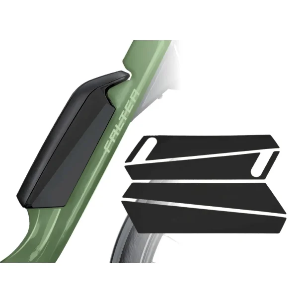 Faltet Stickers�t til batteri - decent black